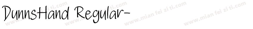 DunnsHand Regular字体转换